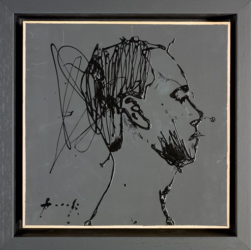 Dan & Dora Diptych I by Christian Hook - Black on Black Sketch